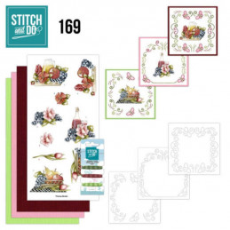 Stitch and do 169 - kit Carte 3D broderie - Fleurs et grappes