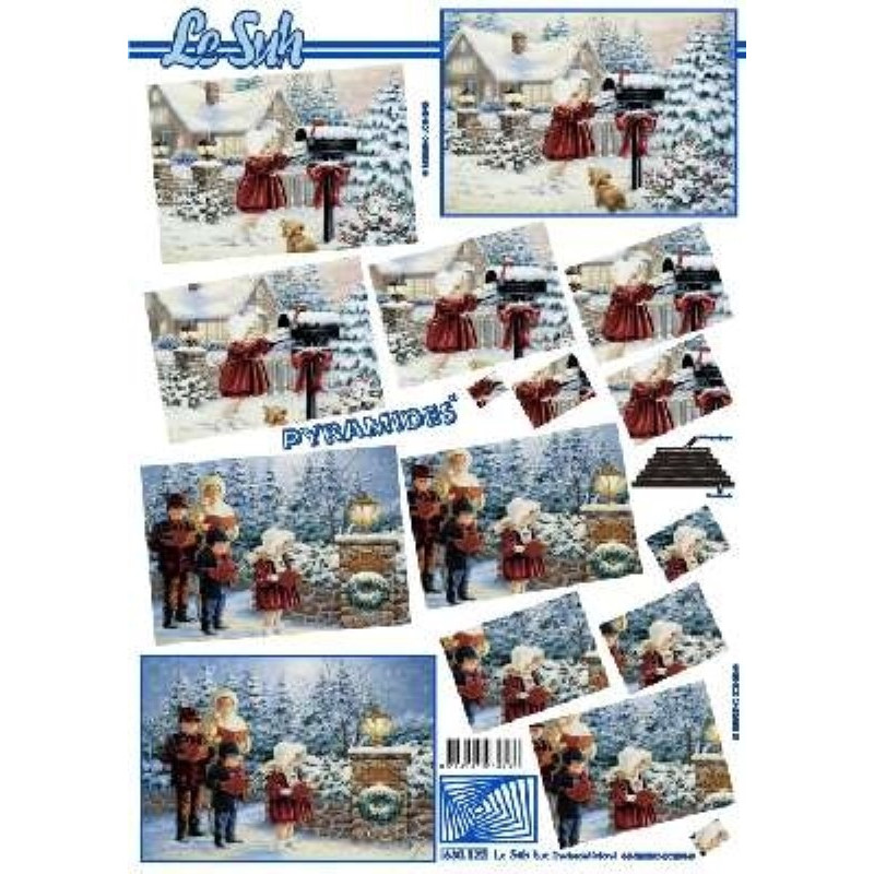 Carte 3D à découper - Chants de Noël - 630122 Carte 3D à découper - Chants de Noël - 630122