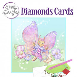 Dotty design Carte Broderie Diamant - Papillon