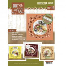 Dot and Do on Colour 15 - Kit Carte 3D - Fleurs et fruits