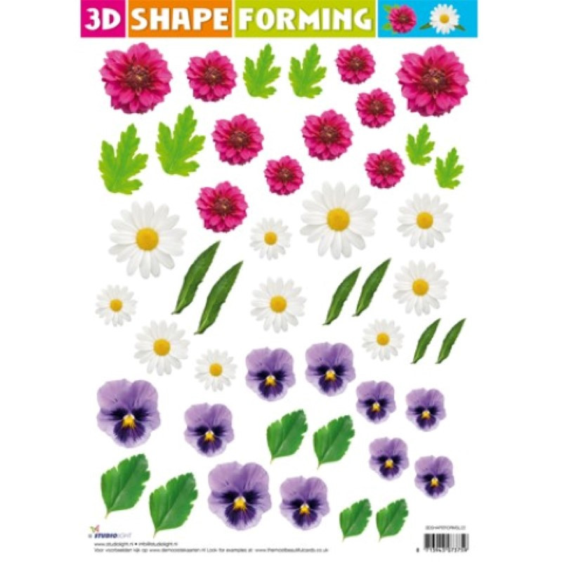 3D Shape forming à découper - Mini fleurs