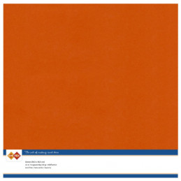 Papier Scrap 30.5x30.5 cm uni Orange automne la feuille