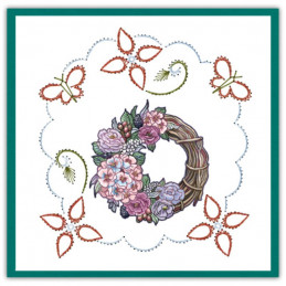 Stitch and do 177 - kit Carte 3D broderie - Fleurs élégantes