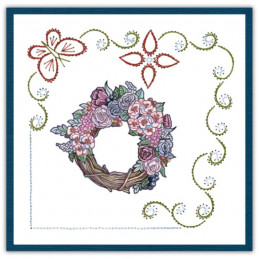 Stitch and do 177 - kit Carte 3D broderie - Fleurs élégantes