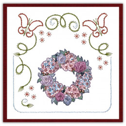 Stitch and do 177 - kit Carte 3D broderie - Fleurs élégantes