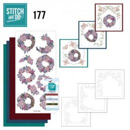 Stitch and do 177 - kit Carte 3D broderie - Fleurs élégantes