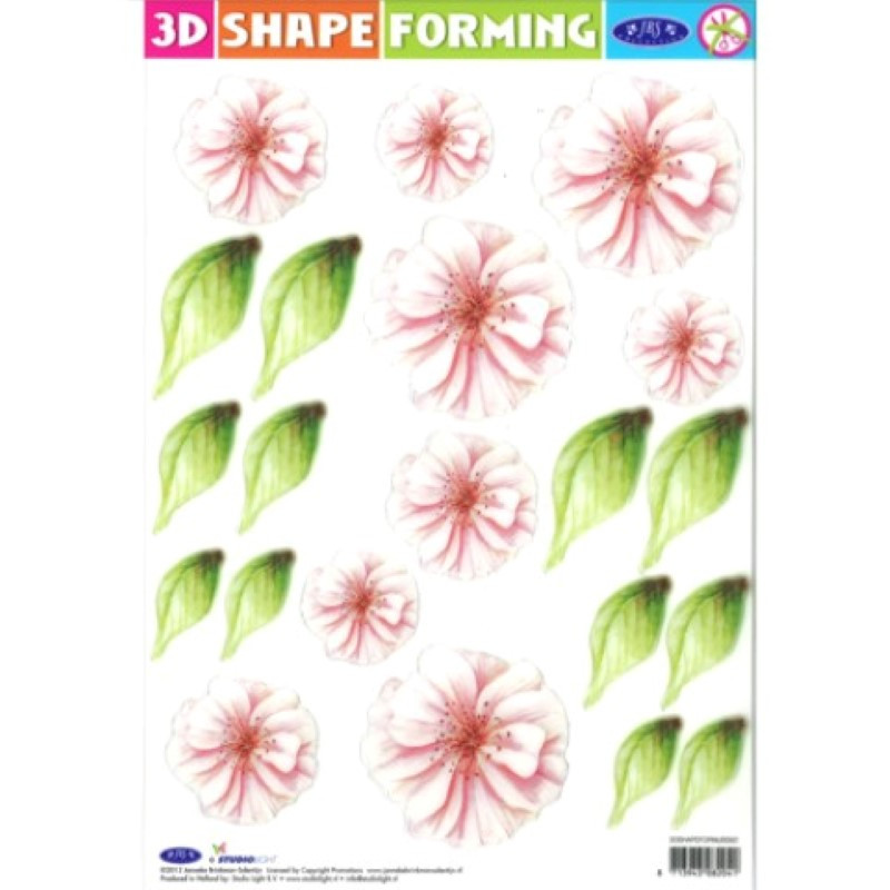 3D Shape forming prédécoupé - Fleur blanche