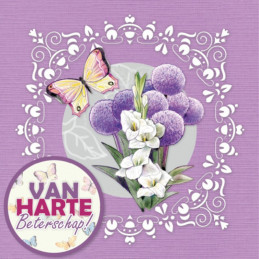 Dot and Do on Colour 18 - Kit Carte 3D - Papillons fleurs parfaites