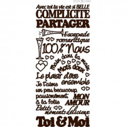 Sticker - Thème Amour - marron