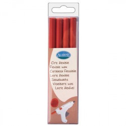 PACK 4 BATONS CIRE FLEXIBLE RONDS ROUGE