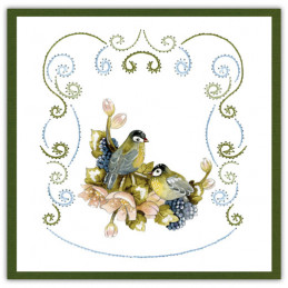 Stitch and do 179 - kit Carte 3D broderie - Fleurs et oiseaux