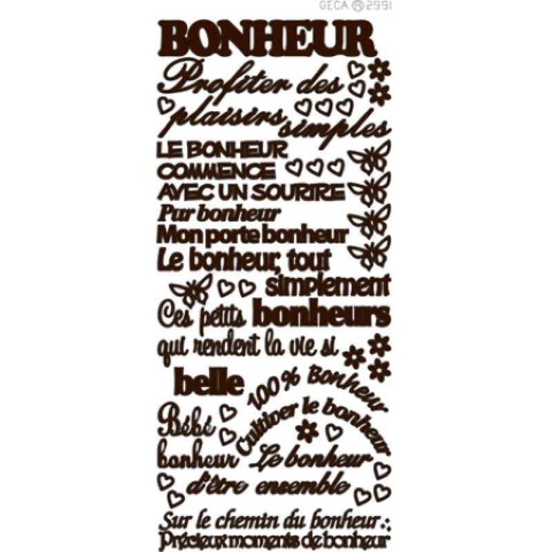 Sticker - Thème bonheur - marron