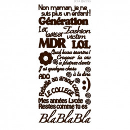Sticker - Thème adolescent - marron