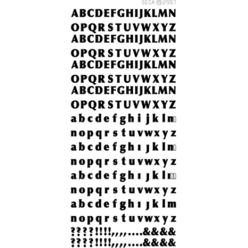 Sticker - Thème alphabet - noir