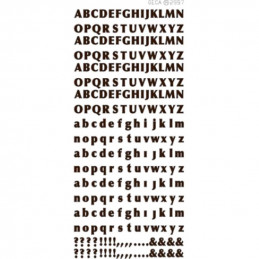 Sticker - Thème alphabet - marron