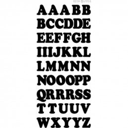 Sticker - Thème alphabet majuscule - noir