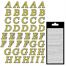 Sticker Alphabet italique Or