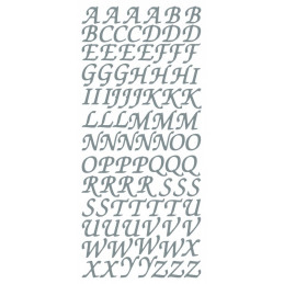 Stickers Alphabet Majuscules Argent
