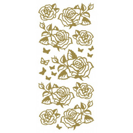 Stickers Roses - Or