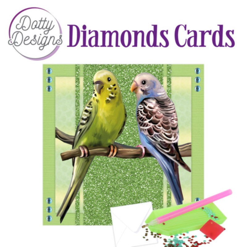 Dotty design Carte Broderie Diamant - Perroquet