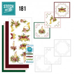 Stitch and do 181 - kit Carte 3D broderie - Cloches de Noël