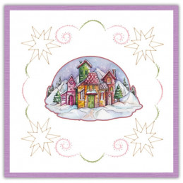 Stitch and do 182 - kit Carte 3D broderie - Miracle de Noël exemple 2