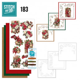 Stitch and do 183 - kit Carte 3D broderie - Du père Noël avec amour