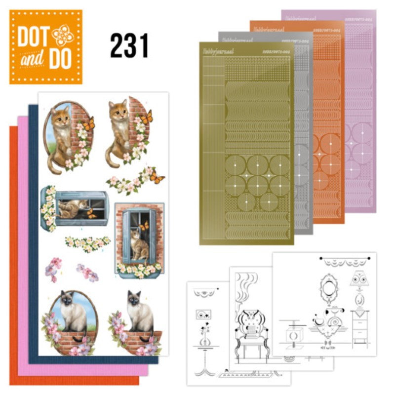 Dot and do 231 - kit Carte 3D  - Chats