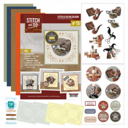 Stitch and Do on Colour 015 - Kit Carte 3D à broder de couleur - Collection homme