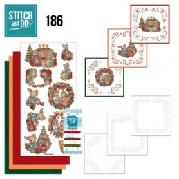Stitch and do 186 - kit Carte 3D broderie - un cadeau pour Noël