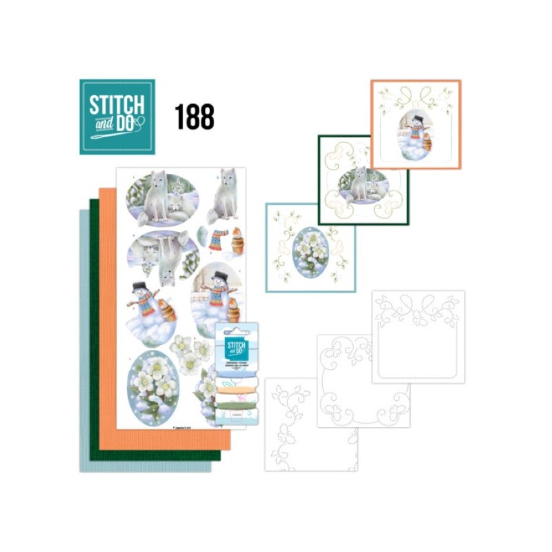 Stitch and do 188 - kit Carte 3D broderie - Jardin d'hiver
