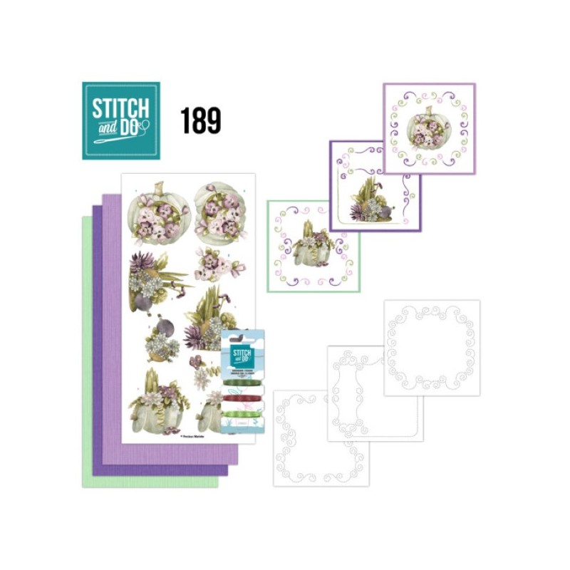 Stitch and do 189 - kit Carte 3D broderie - Passion violette