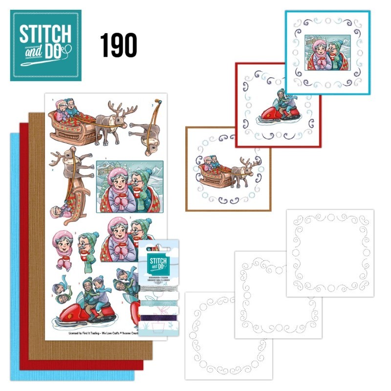 Stitch and do 190 - kit Carte 3D broderie - Funky Nanna