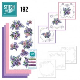 Stitch and do 192 - kit Carte 3D broderie - Very purple