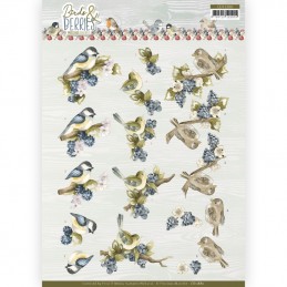 Carte 3D à découper - CD11880 - Oiseaux et baies - Myrtilles