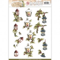Carte 3D prédéc. - SB10185 - Nature of Christmas - Lanternes de Noël