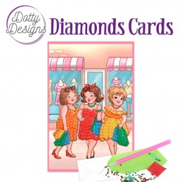 Dotty design Carte Broderie Diamant - Filles pétillantes