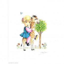 Image 3D - venezia 207 - 24x30 - petite fille sur girafe