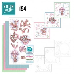 Stitch and do 194 - kit Carte 3D broderie - Naissance