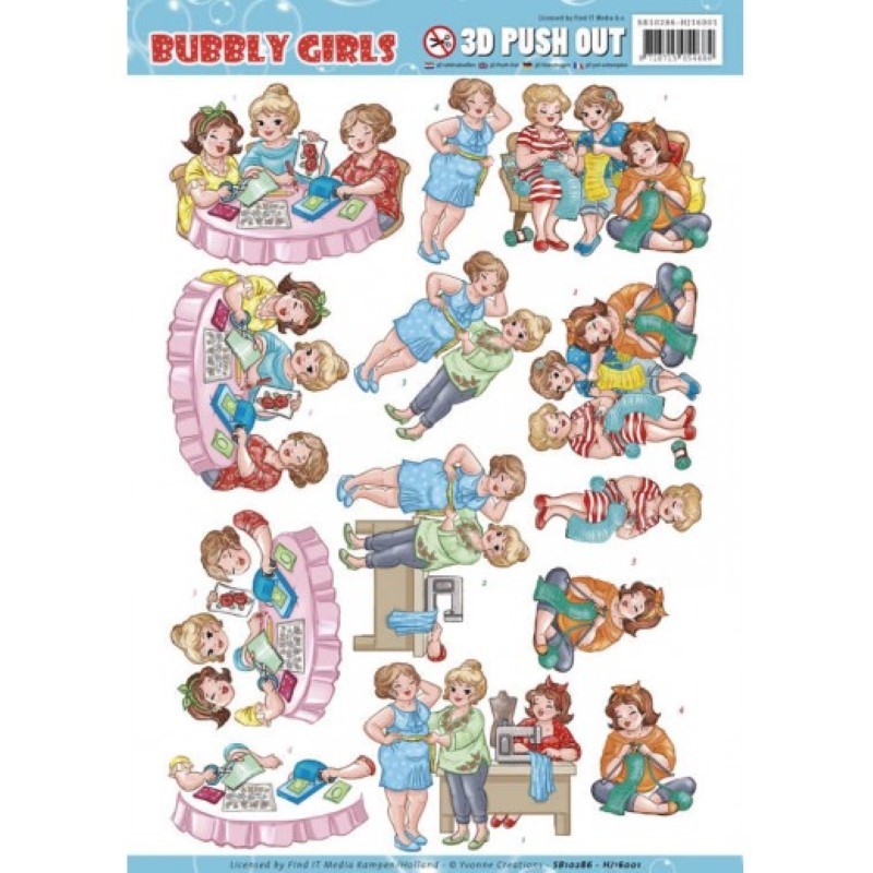 Carte 3D prédéc. - SB10286 - Bubbly girls - Loisirs créatifs