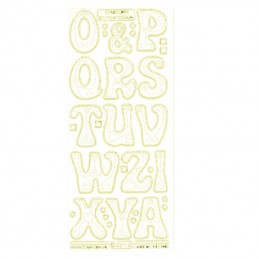 Sticker Alphabet O-Z  N°3211 Transparent bord dorés