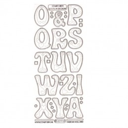 Sticker Alphabet O-Z  N°3211 Transparent bord argent