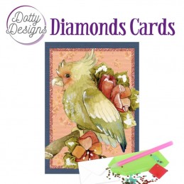 Dotty design Carte Broderie Diamant - Cacatoès - DDDC1116