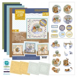 Stitch and Do on Colour 020 - Kit Carte 3D à broder de couleur - Jardin d'hiver