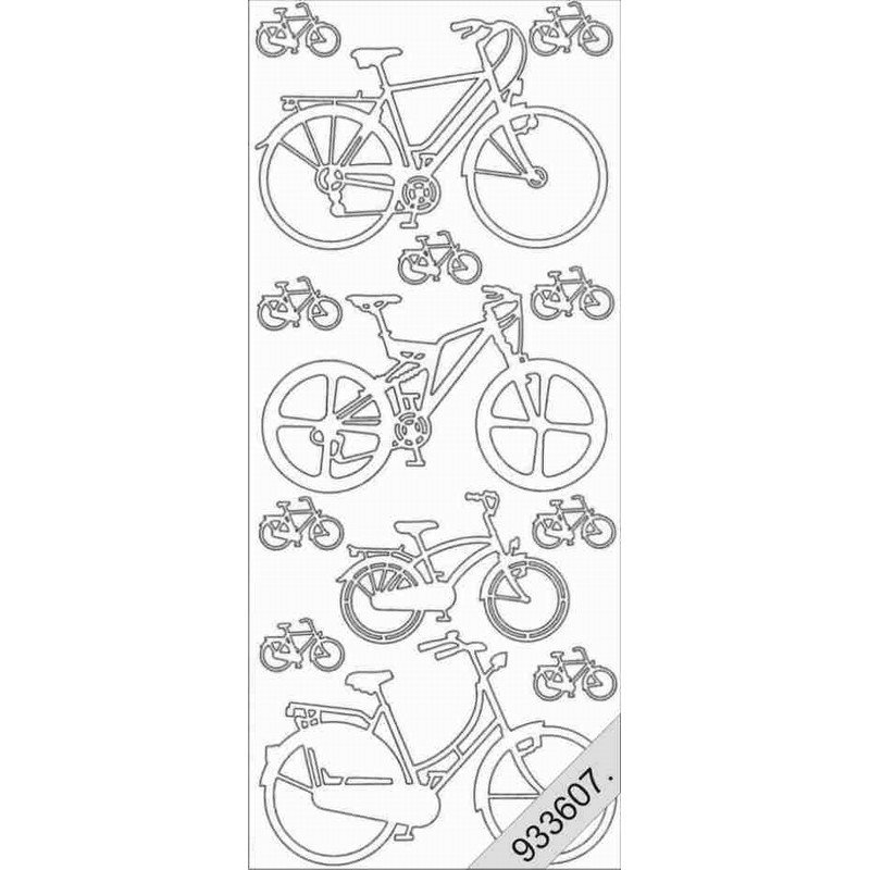 Stickers - 1005 - Vélo - argent