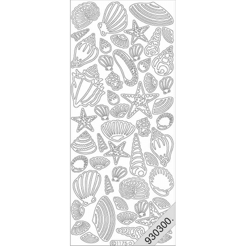 Stickers - 1175 - Coquillages - argent