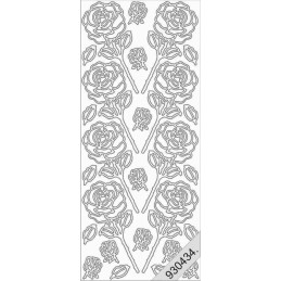 Stickers - 0114 - Roses - Argent