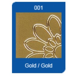 Stickers - 0807 - Fleurs et bordures - Or