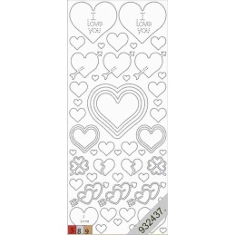 Stickers - 0801 - Coeur - Argent