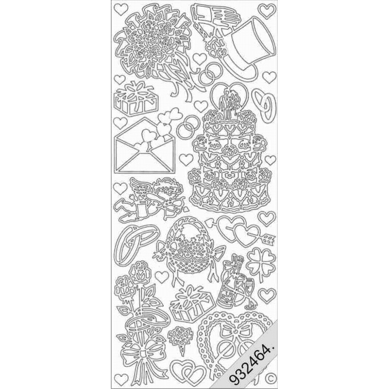 Stickers - 0802 - Mariage - Argent